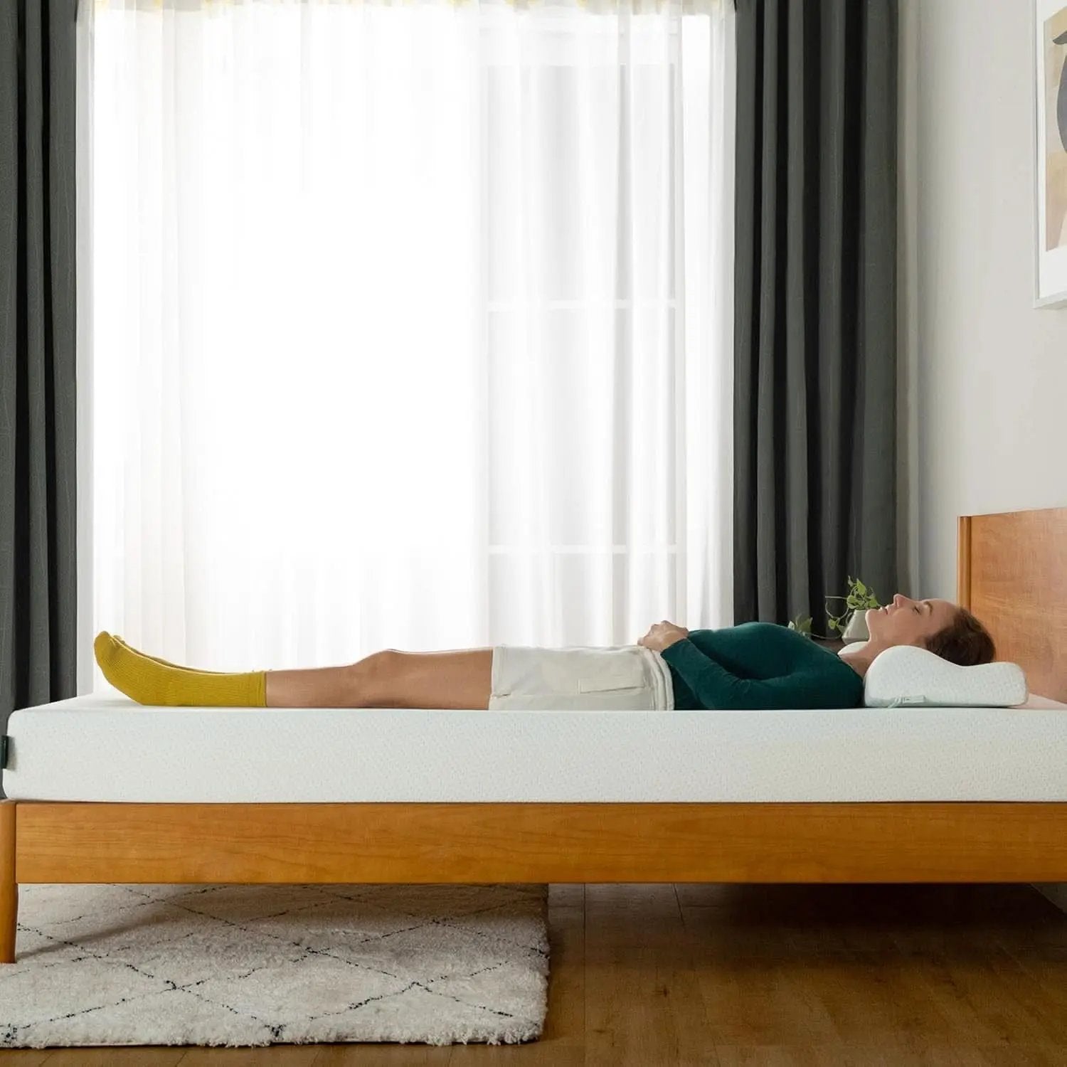 Twin Green Tea Infused Memory Foam Mattress Medium Firm from PriceLows™
