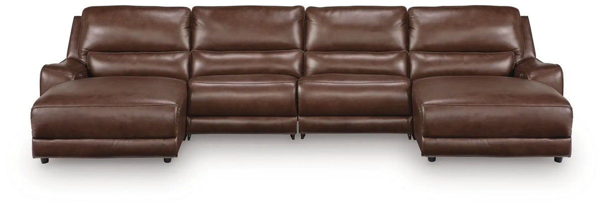 DeepWakes Power Reclining Sectional | Chaise Included | Ultra-Stylish Design | 130 Inch Length