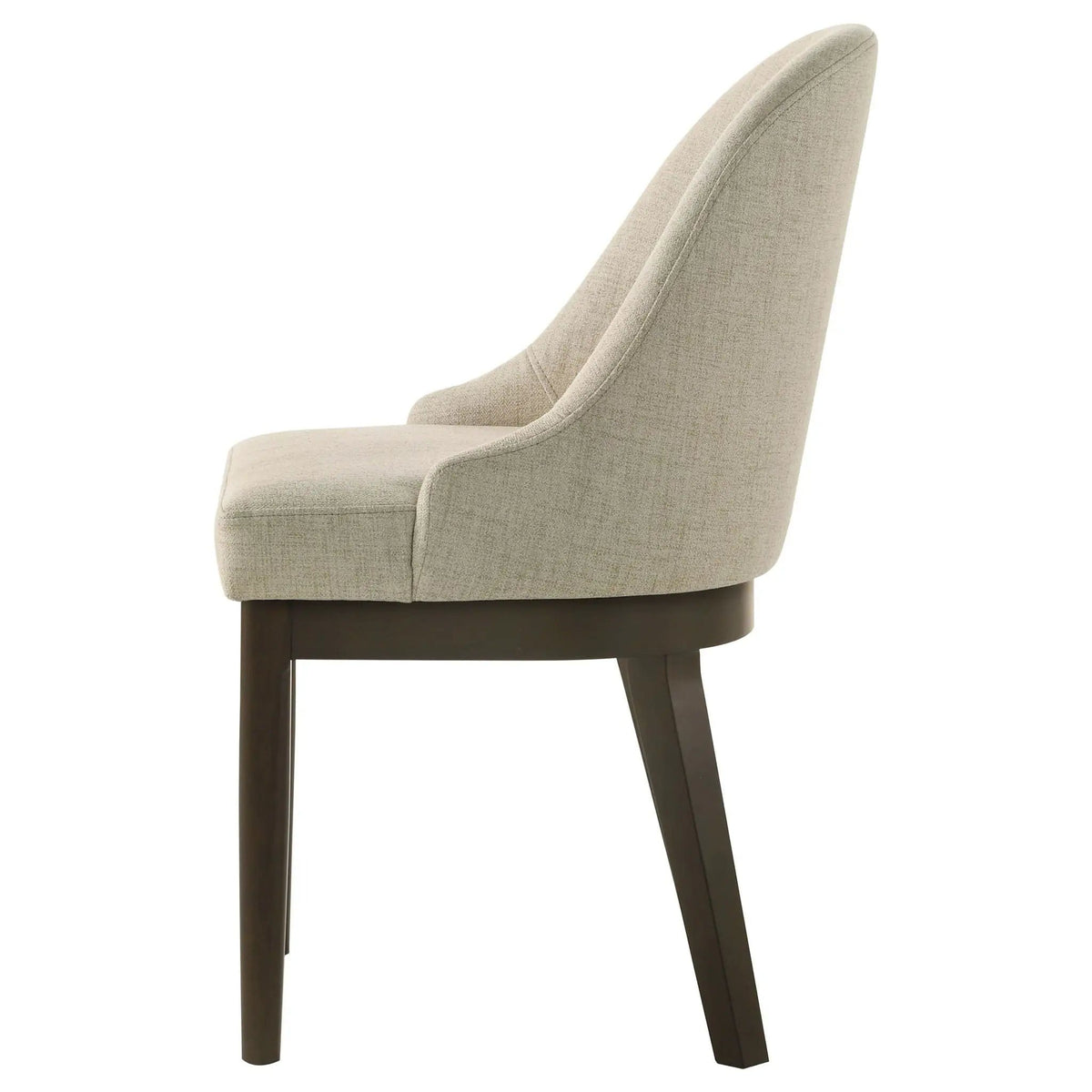 Reseda Upholstered Dining Side Chair Beige (Set of 2) | 20.75 x 22.75 x 35.25 in | Rubberwood & Fabric | Dining Room