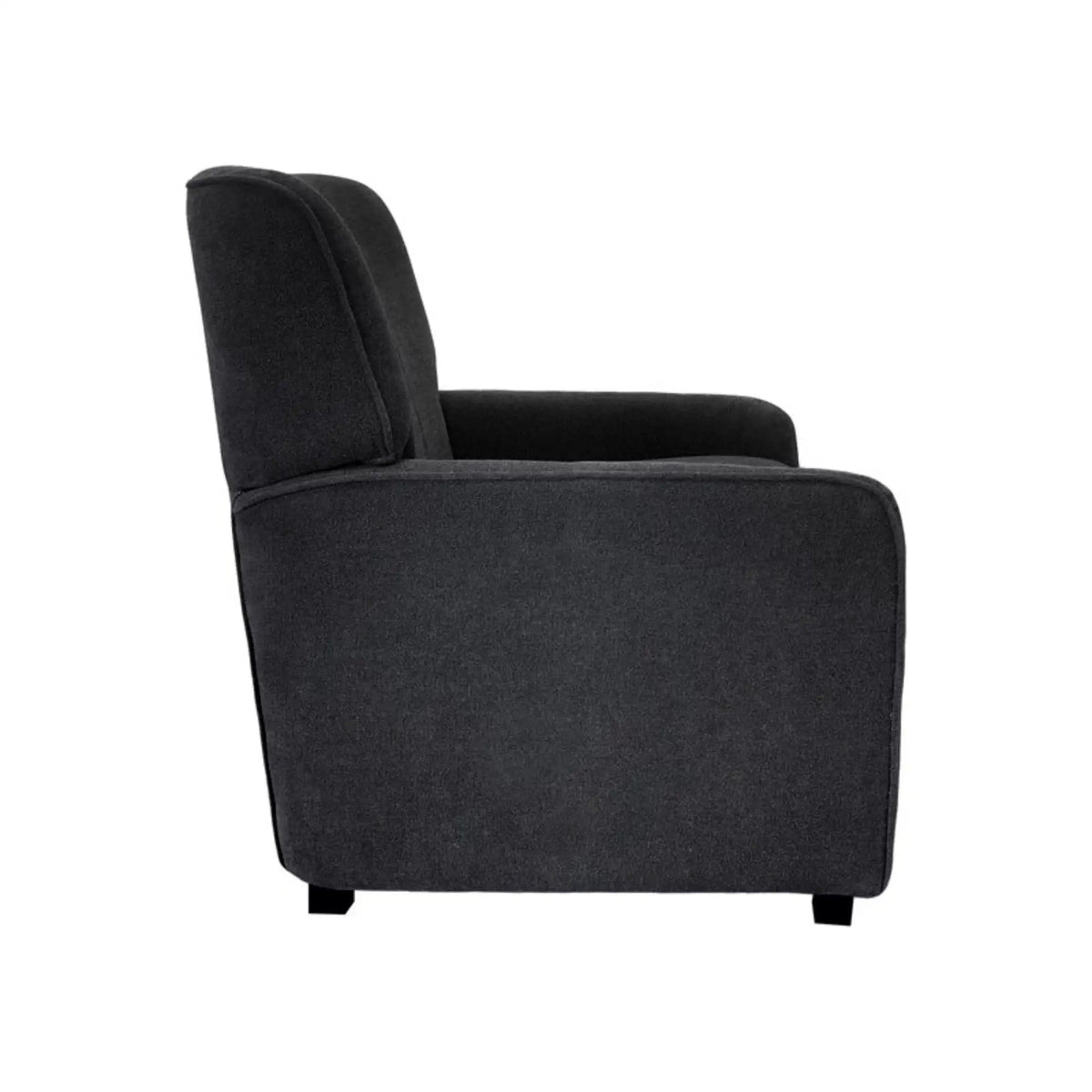 Stylish Recliner Chair - | 33 x 37 x 37 in | Solid Wood & Plywood | Gray