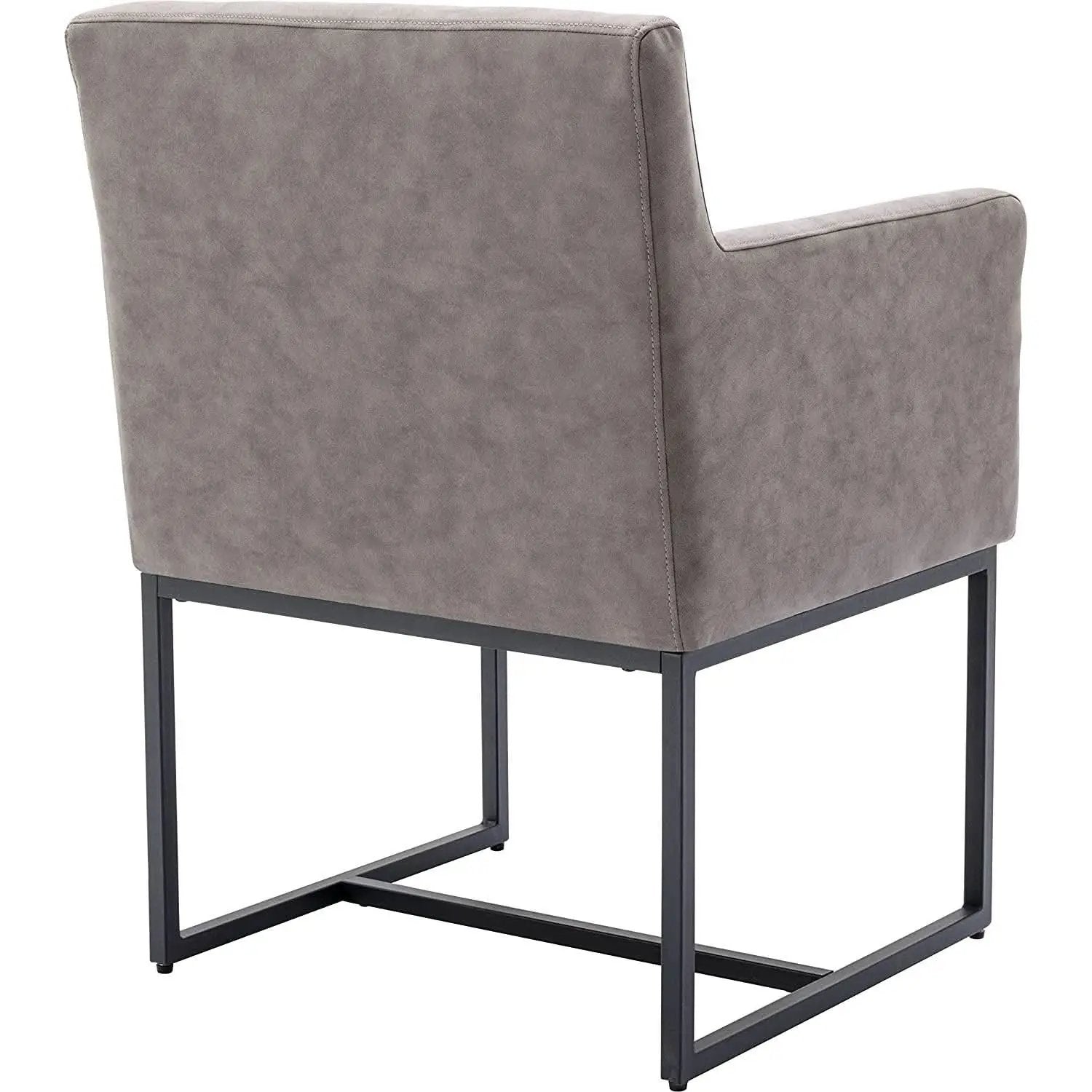 Set Of 4 Grey Upholstered Armchairs With Linen Fabric from PriceLows™