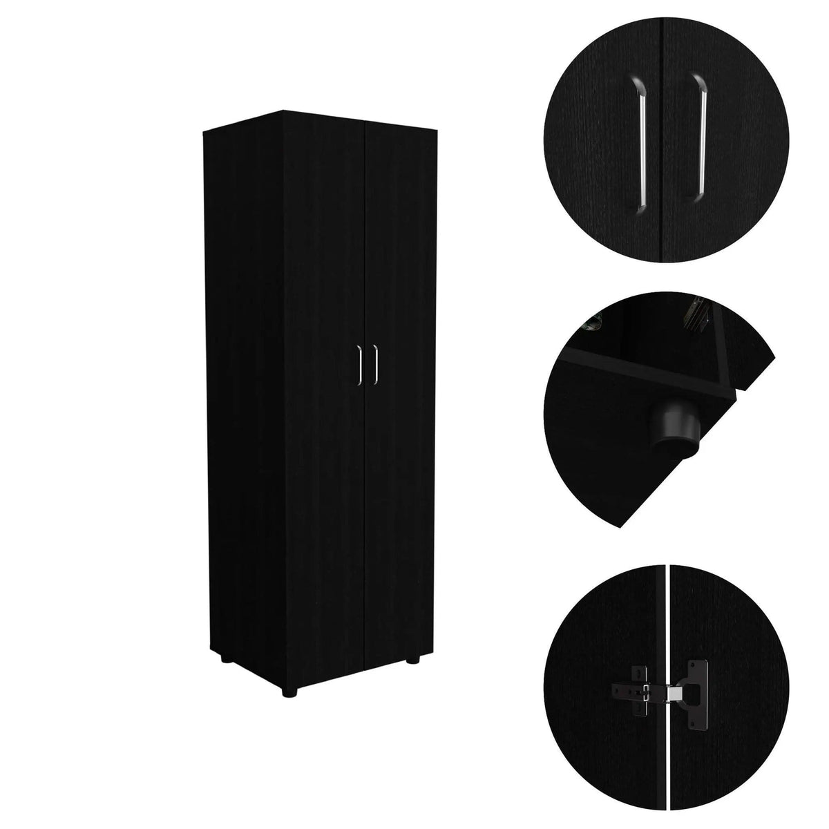 Armoire Organiser, Two Shelves, Rod, Double Door Cabinet Armoire Wardrobe | 2 Pieces | Bedroom Furniture | Bedroom