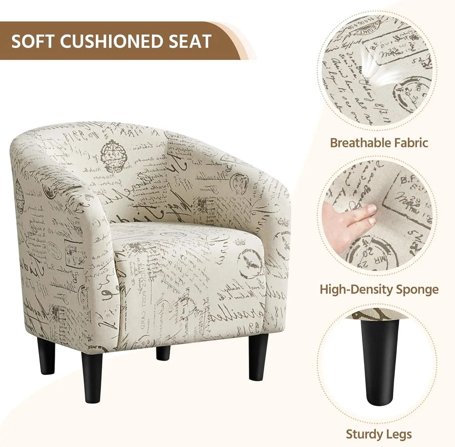 Upholstered Club Chair With Velvet Finish Ottoman Footstool from PriceLows™