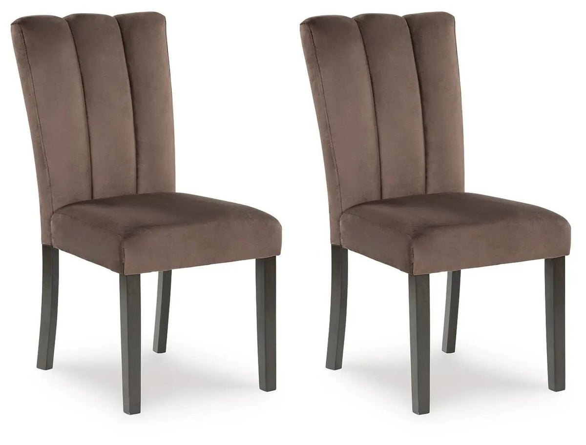 Jeshina Dining Side Chairs | Set Of 2 | Mocha | Upholstered Seats