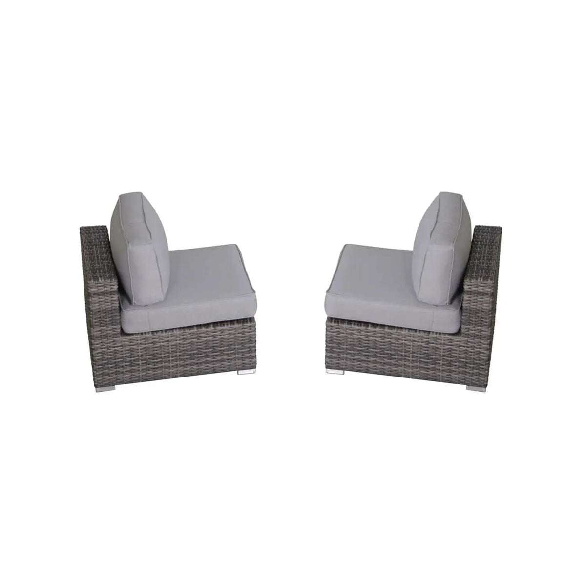 Modern Rattan Wicker Seating Group With Cushions Stationary Sectional | 102 x 102 x 26 in | Rattan & Wicker | Living Room