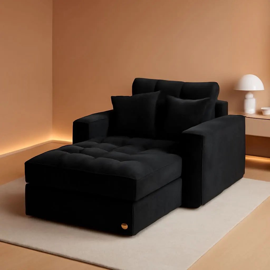 Black Luxurious Modular Sectional Sofa With Chaise from PriceLows™