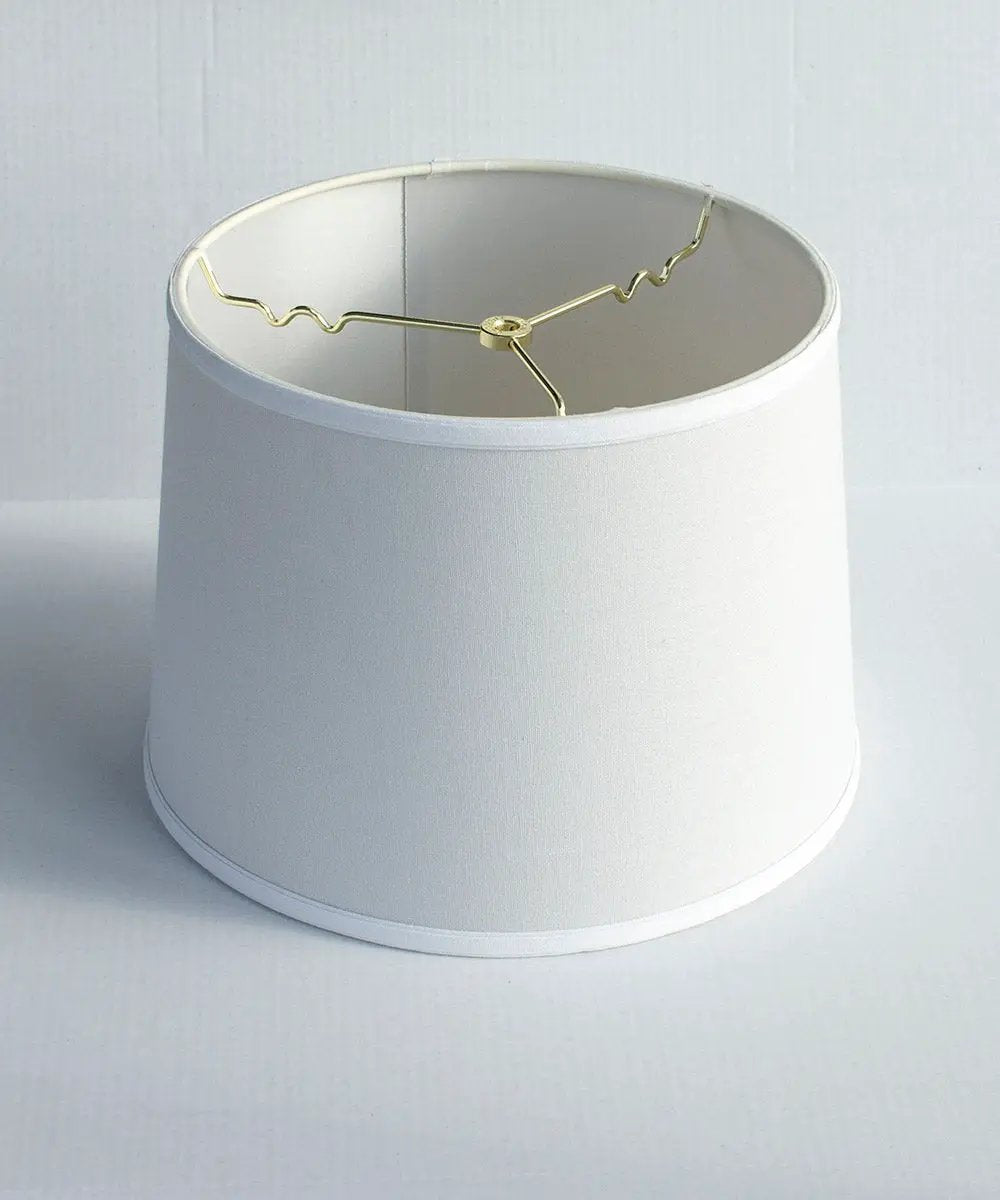 Linen Drum Lampshade | 14 Inch Wide | 10 Inch High | White