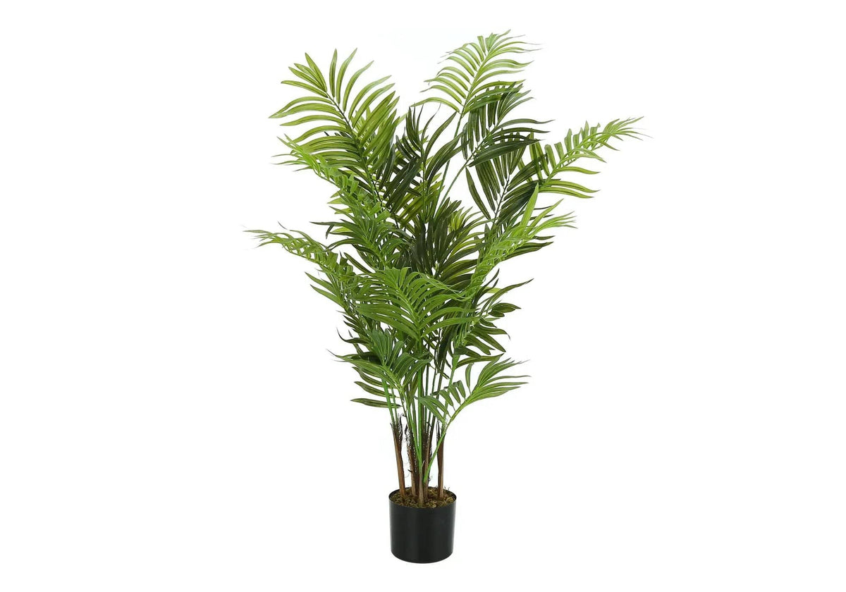 47" Tall, Artificial Plant, Areca Palm Tree, Indoor, Faux, Fake, Floor, Greenery | 27.5 x 27.5 x 47.25 in | Home Furniture | Black