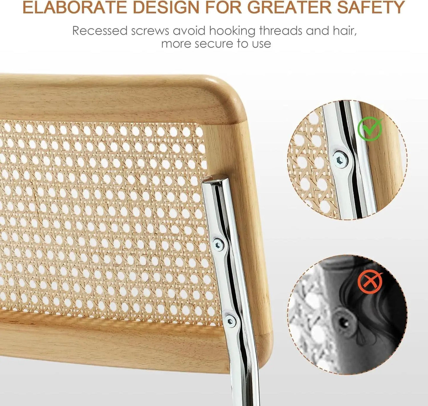 Modern Rattan Bar Stools Set of Two for Kitchens from PriceLows™