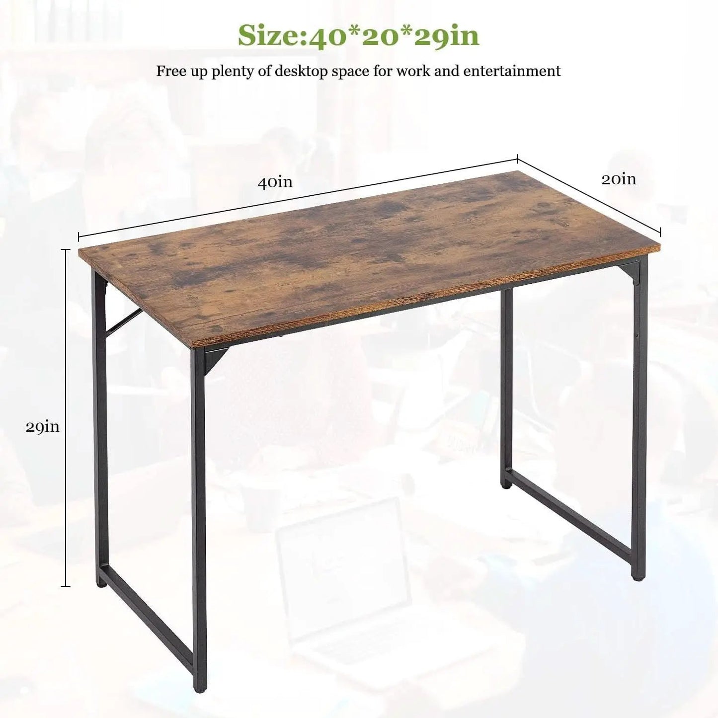 Industrial Laptop Desk 39.4 Inch Length 19.7 Inch Width from PriceLows™