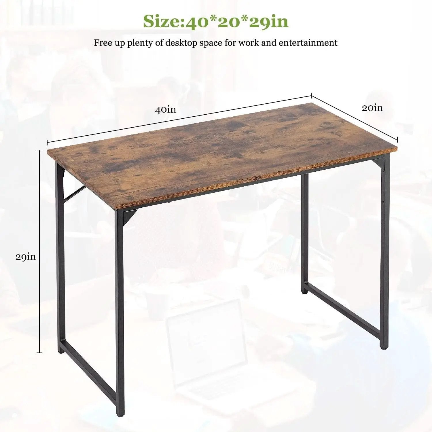 Industrial Laptop Desk 39.4 Inch Length 19.7 Inch Width from PriceLows™