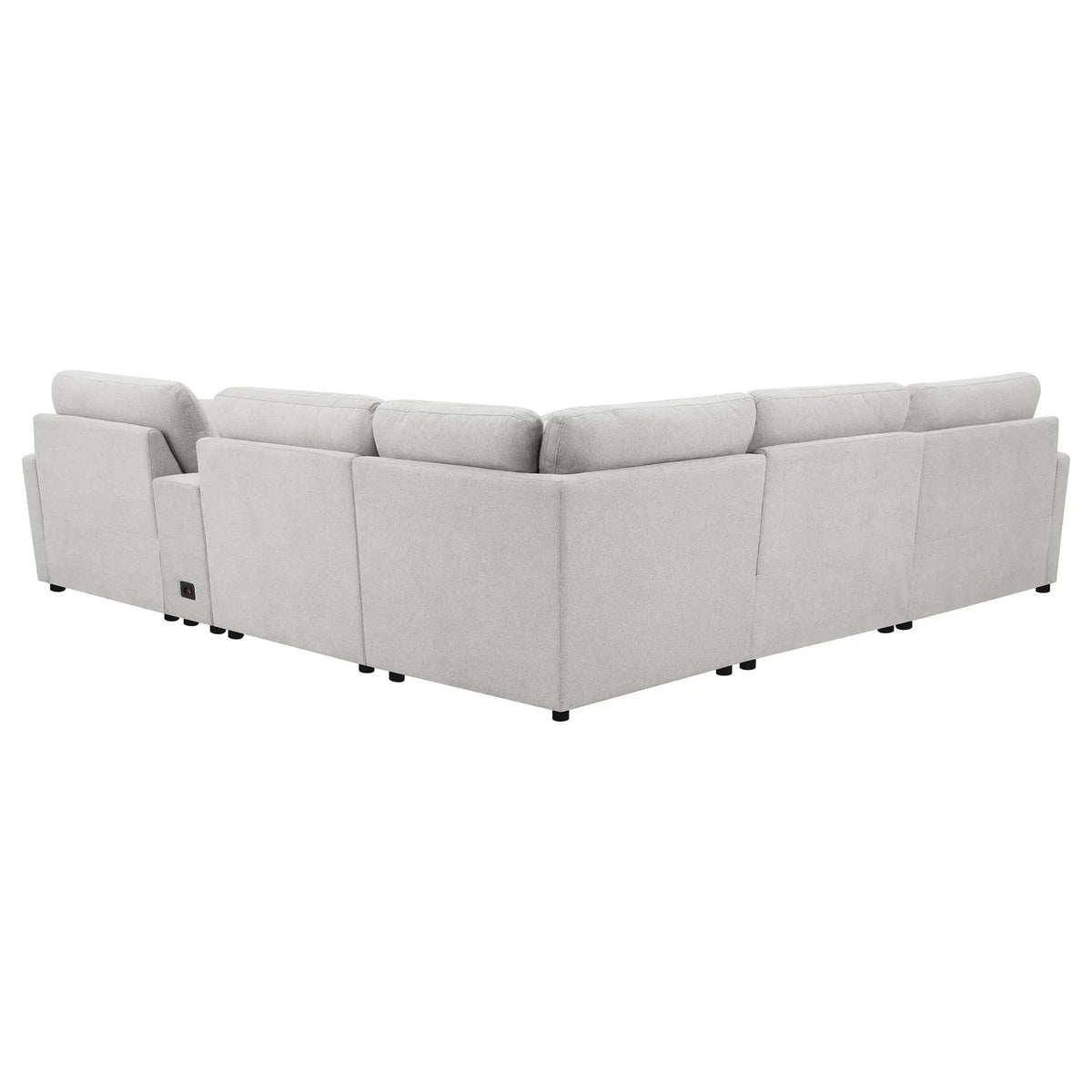 Collins 6-piece Modular Power Reclining Sectional | 6-Piece Set | Engineered Wood & Polyester | Grey