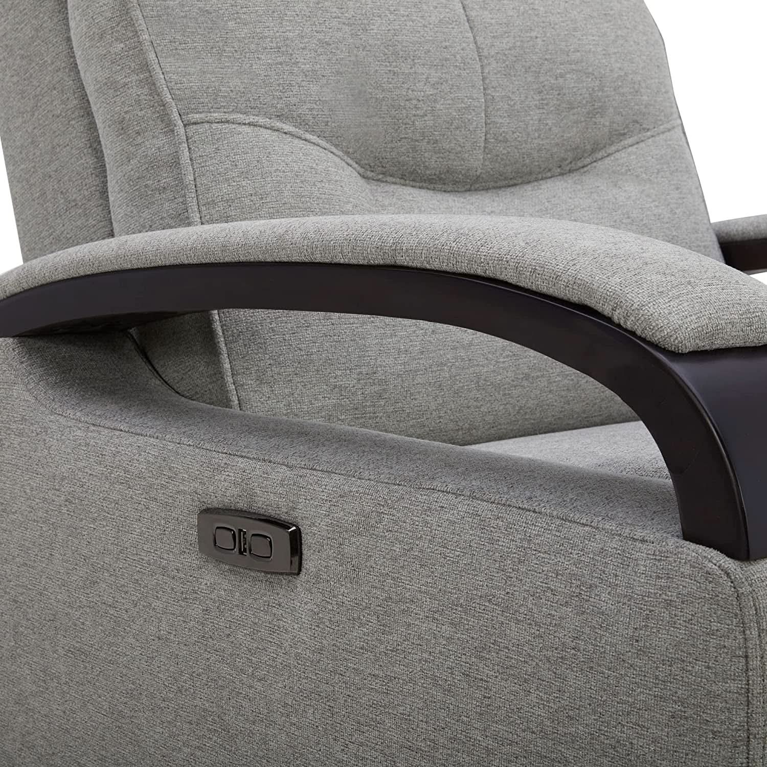 Fabric Power Swivel Glider Rocker Recliner Chair Light Grey from PriceLows™