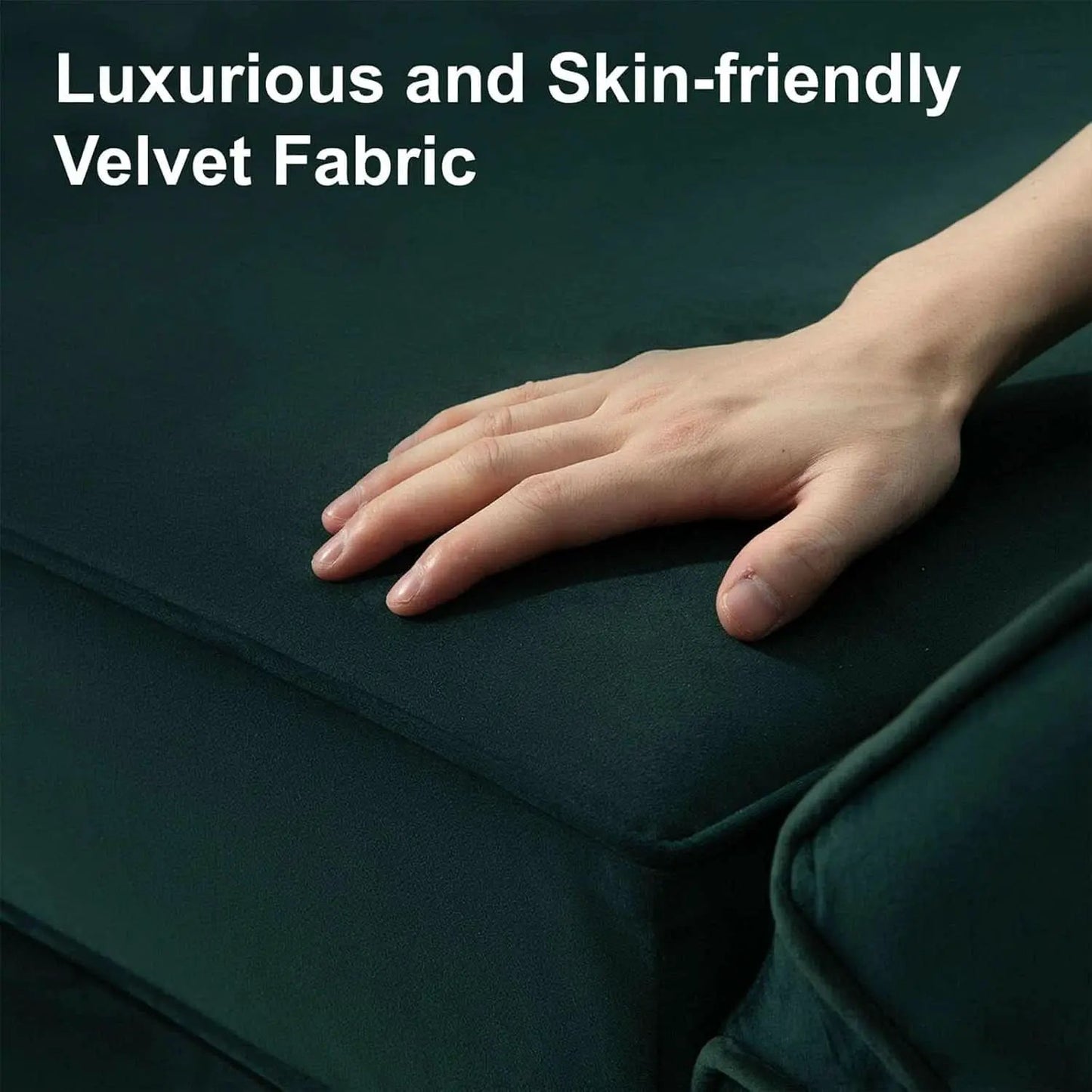 Luxurious Emerald Green Velvet Modular Sleeper Sofa from PriceLows™