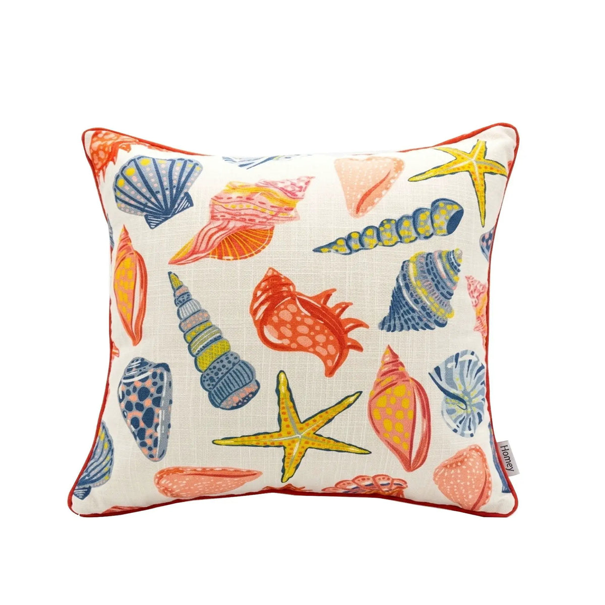 Square Coral Outdoor Pillows | Set Of 2 | 18 Inch Square | Weather-Resistant Polyester