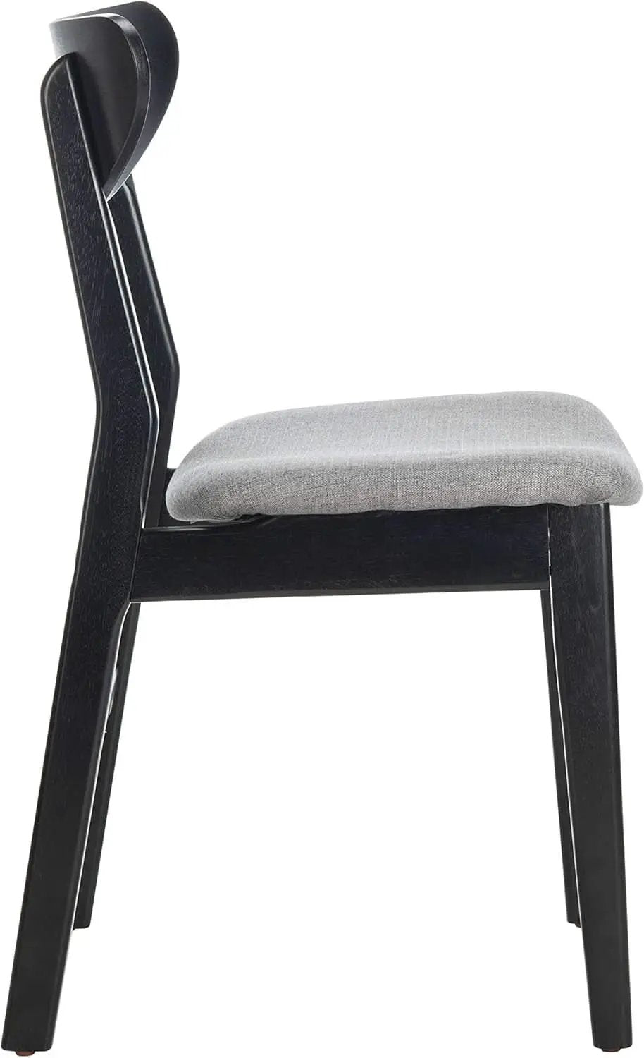 Home Lucca Retro Black And Grey Cushion Dining Chair Set 2 from PriceLows™