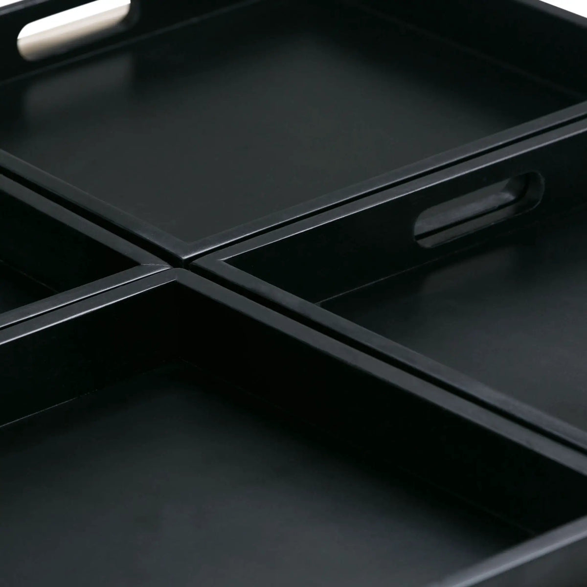 Avalon Square Storage Ottoman | Coffee Table Design | Four Flip Over Serving Trays | 35 Inch Width