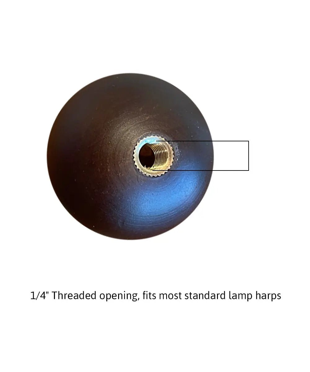 Lamp Finial | 1.5 Inch Height | 1/4-27 Thread | Walnut Ball
