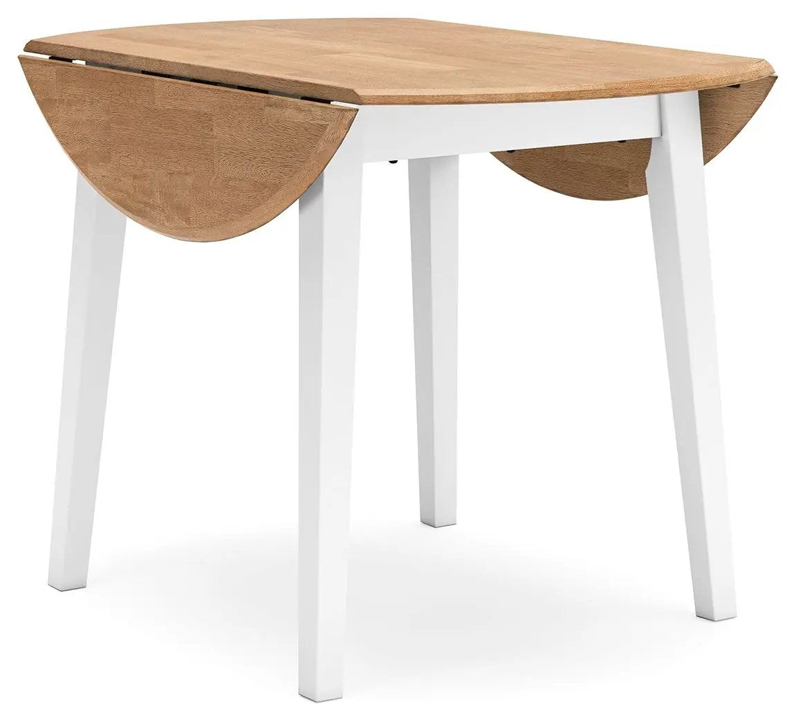 Gesthaven Round Drop Leaf Dining Table | 42 Inch Diameter | Casual Relaxed Style | Natural Wood Tone