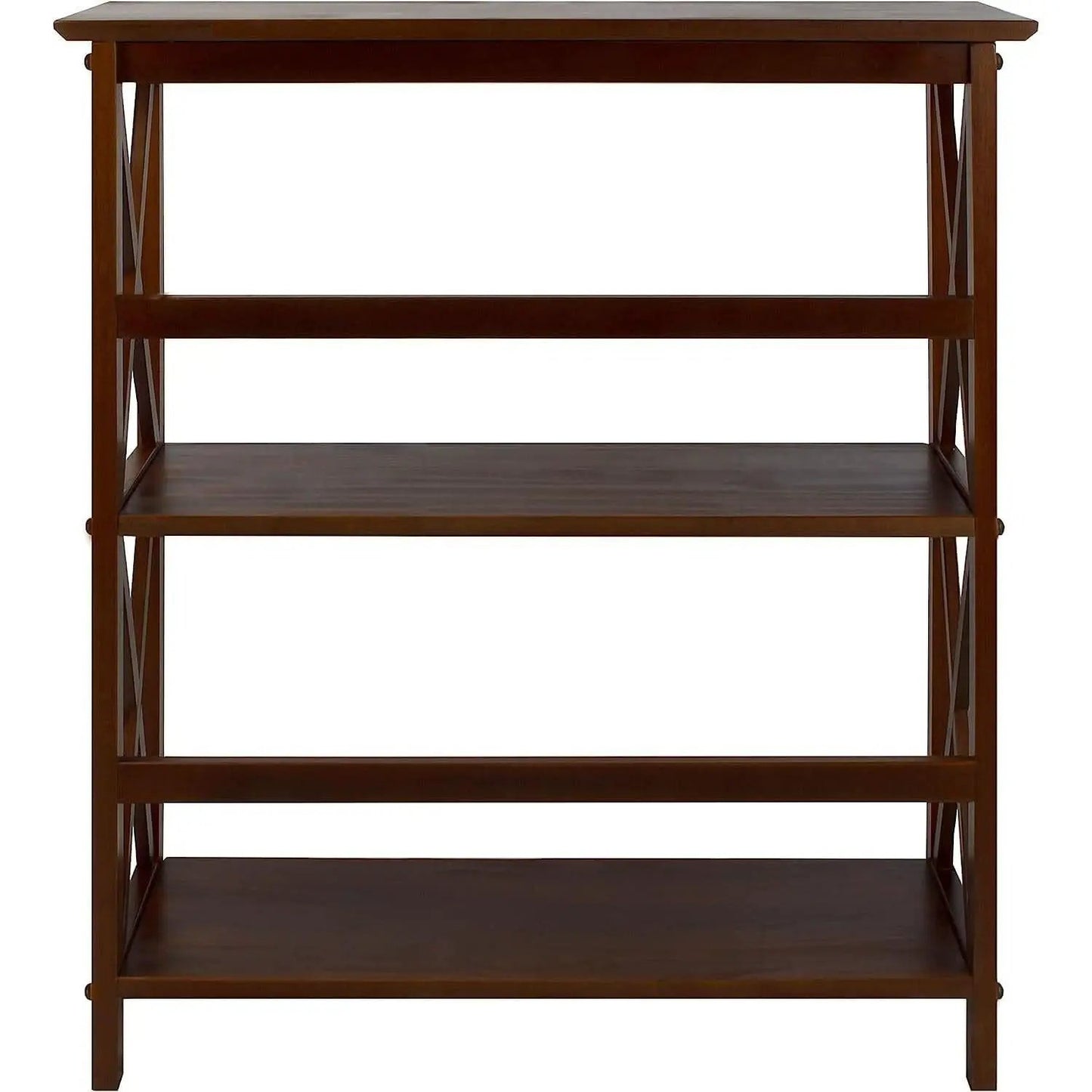Shelf Bookcase With X Design Three Shelf Storage For Books from PriceLows™