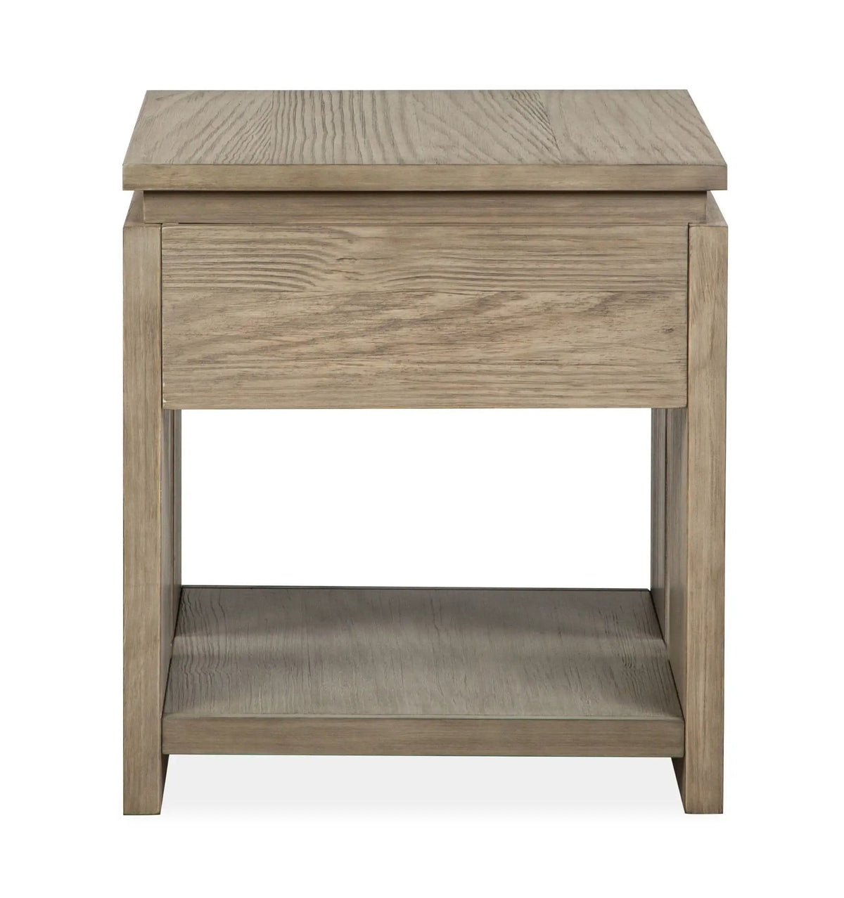 Conrad Rectangular End Table | 26 x 22 x 24 in | Veneer & Wood | Stone Harbor Gray