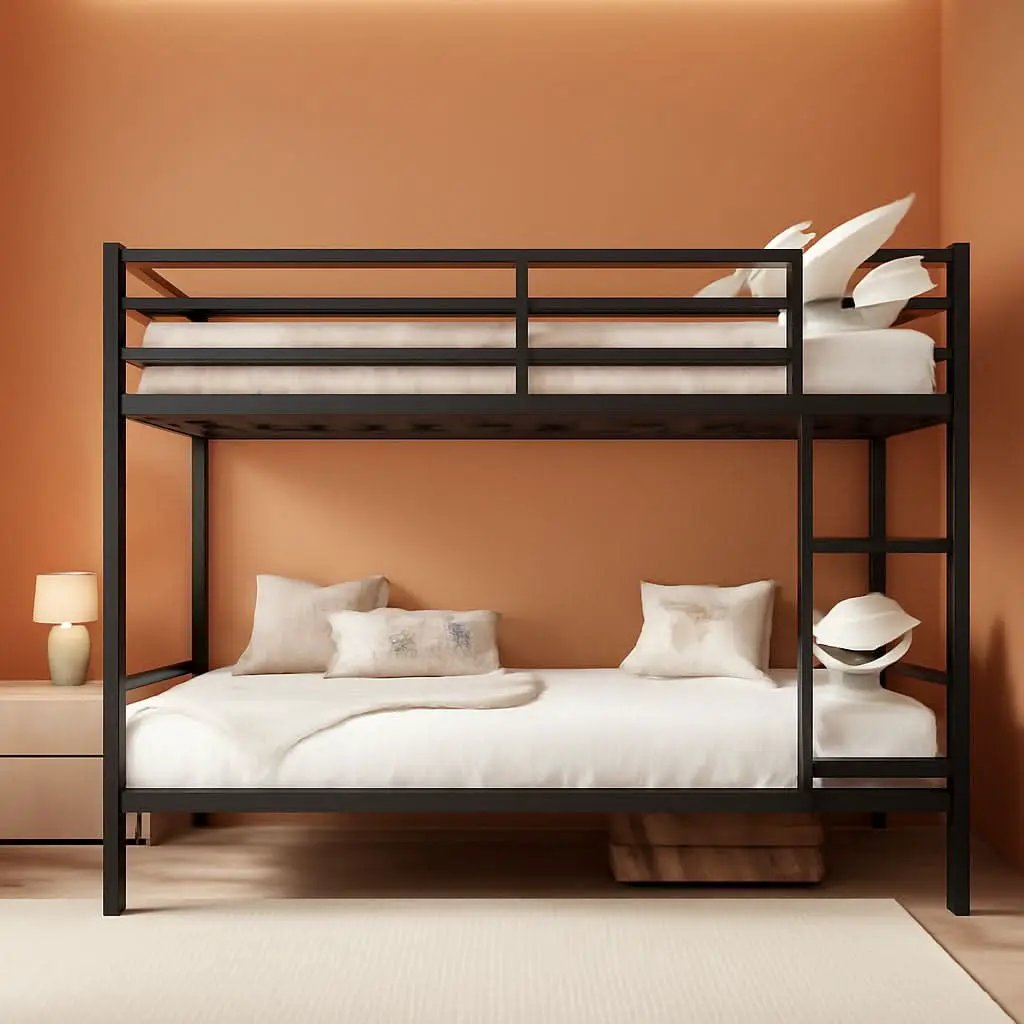 Rustic Brown Twin Over Twin Bunk Bed With Under Bed Storage from PriceLows™