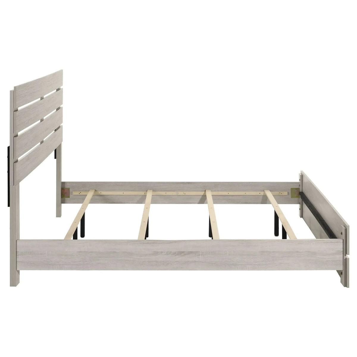 Brantford Wood Eastern King Panel Bed Coastal | 78.75 x 85.75 x 52.25 in | Engineered Wood & Veneer | White