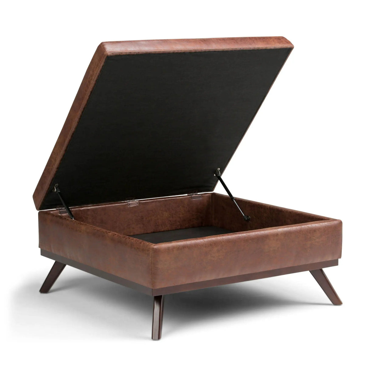 Owen Square Coffee Table Storage Ottoman | Hydraulic Lift-Up Lid | Multifunctional | 35.8 Inch Width