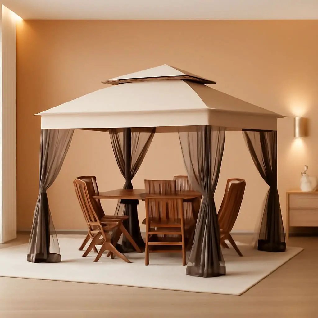 11x11 Pop Up Gazebo With Mosquito Netting Instant Setup Outdoor Garden Canopy Shade Shelter from PriceLows™