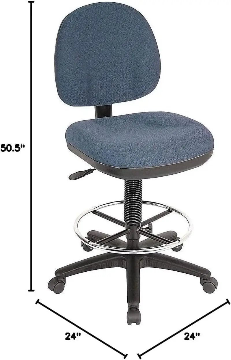 Pneumatic Adjustable Multi Task Stool Blue Ergonomic Back from PriceLows™