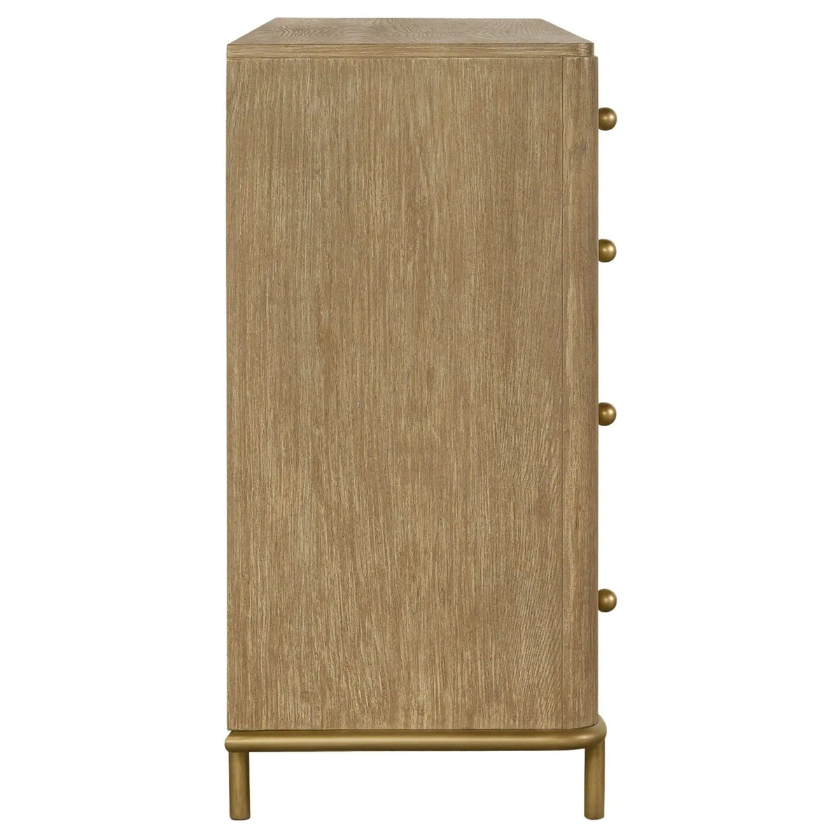 Arini 8-drawer Dresser Sand Wash | 63 x 18 x 37.25 in | Metal & Veneer | Bedroom