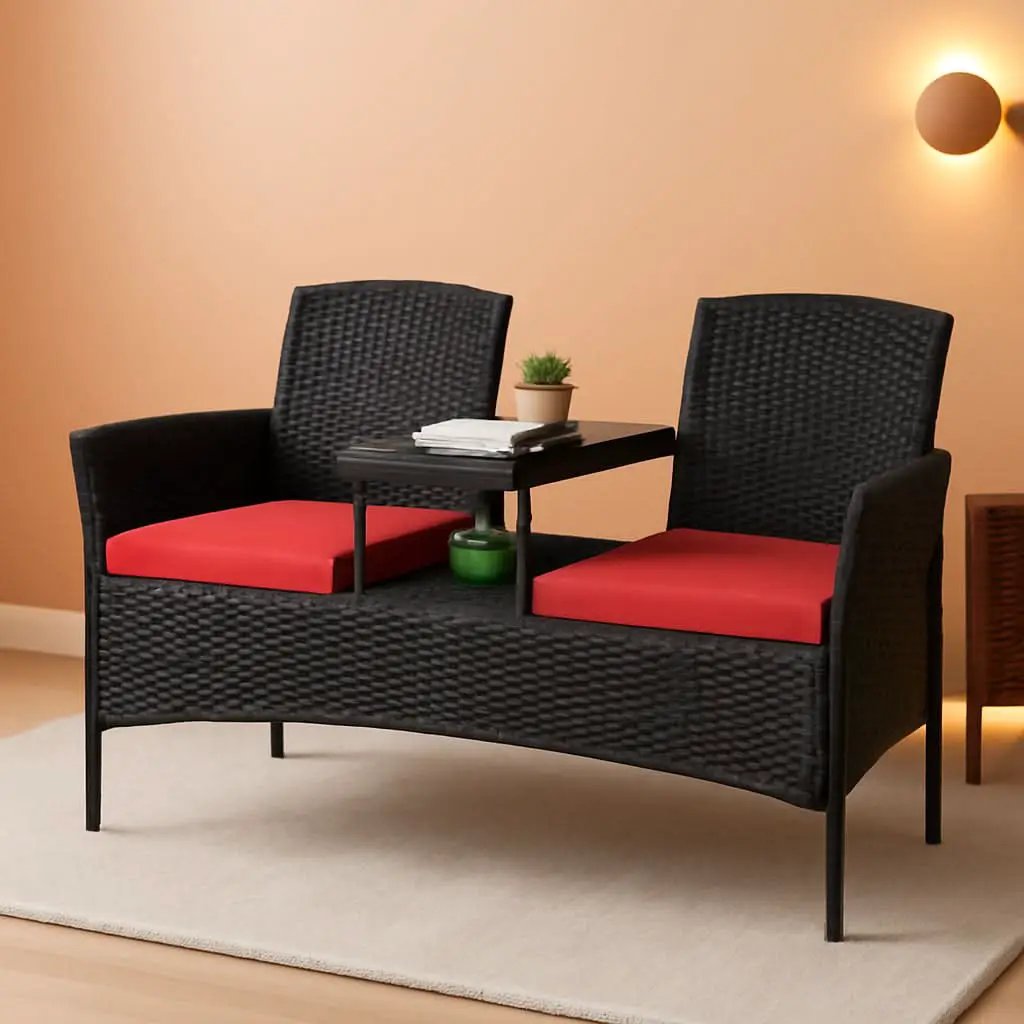 Wicker Outdoor Conversation Set With Removable Cushions from PriceLows™