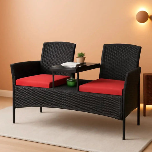 Wicker Outdoor Conversation Set With Removable Cushions from PriceLows™