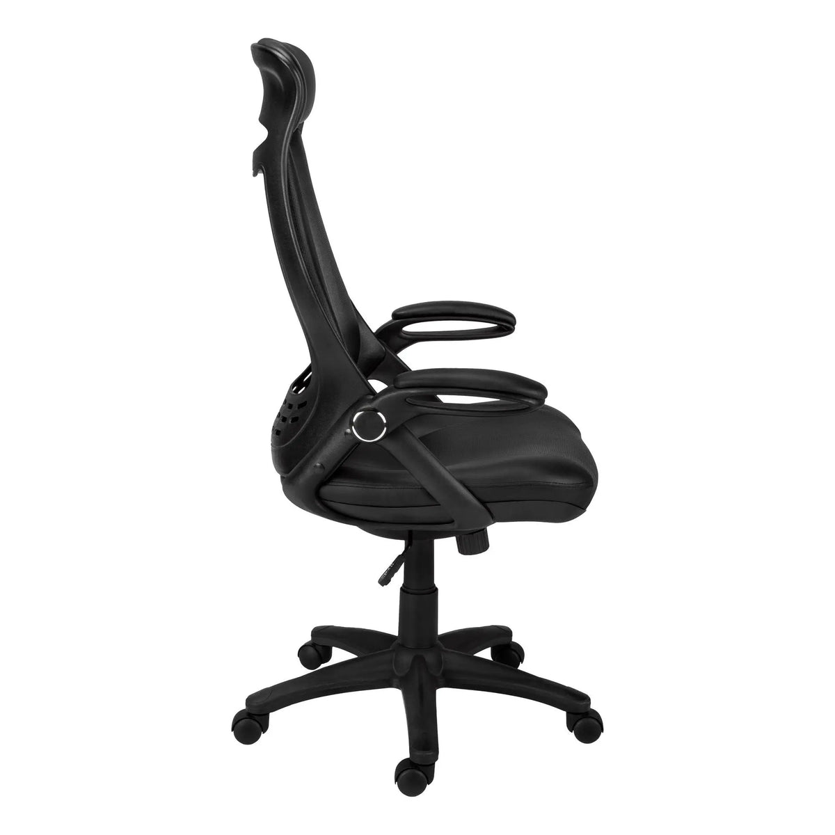 High-Back Executive Office Chair | Ergonomic Curved Backrest | Armrests | 45 Inch Height