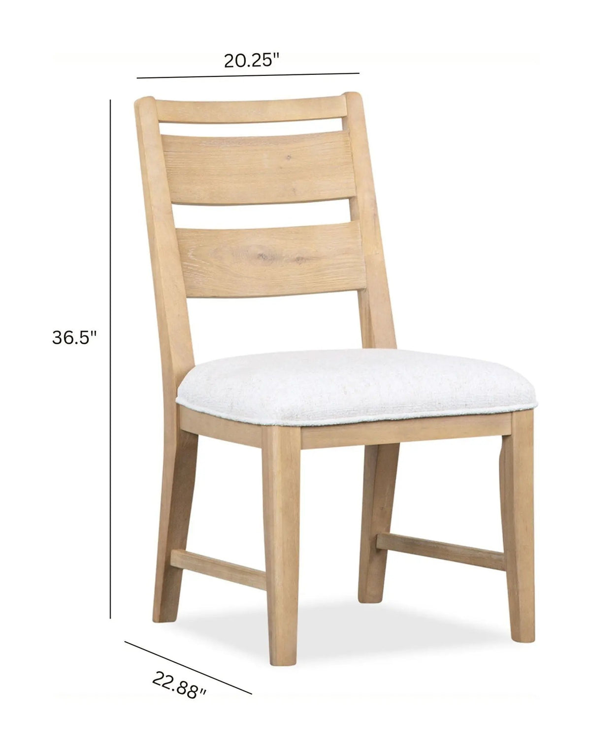 Somerset Dining Side Chairs | Set Of 2 | Butternut And Omari Natural | Upholstered Seat