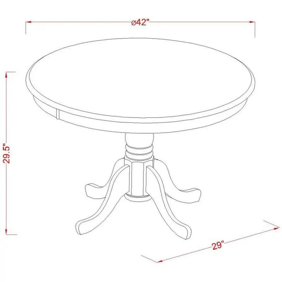 42 Inch Cappuccino Dining Table For Kitchen And Dining Room from PriceLows™