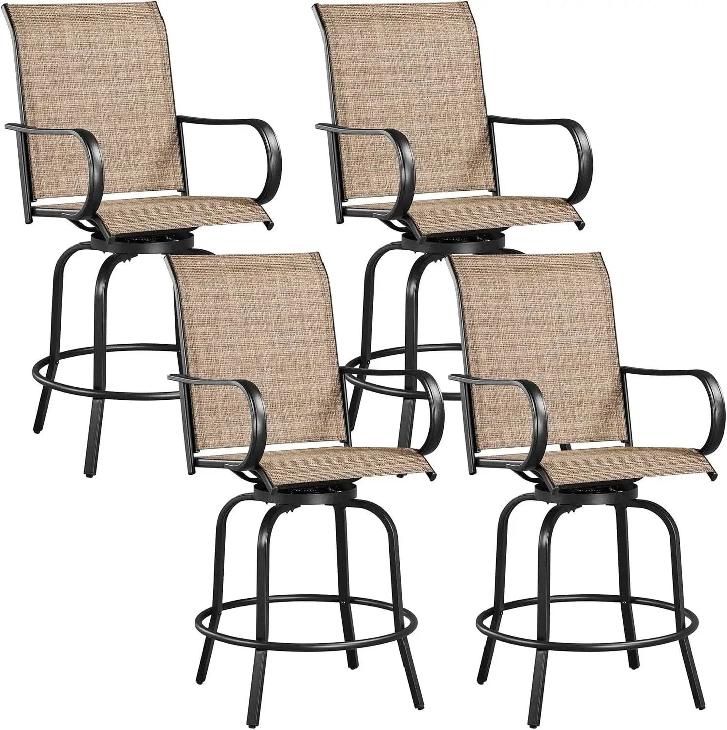 Outdoor Swivel Barstools Set of Four for Comfort from PriceLows™