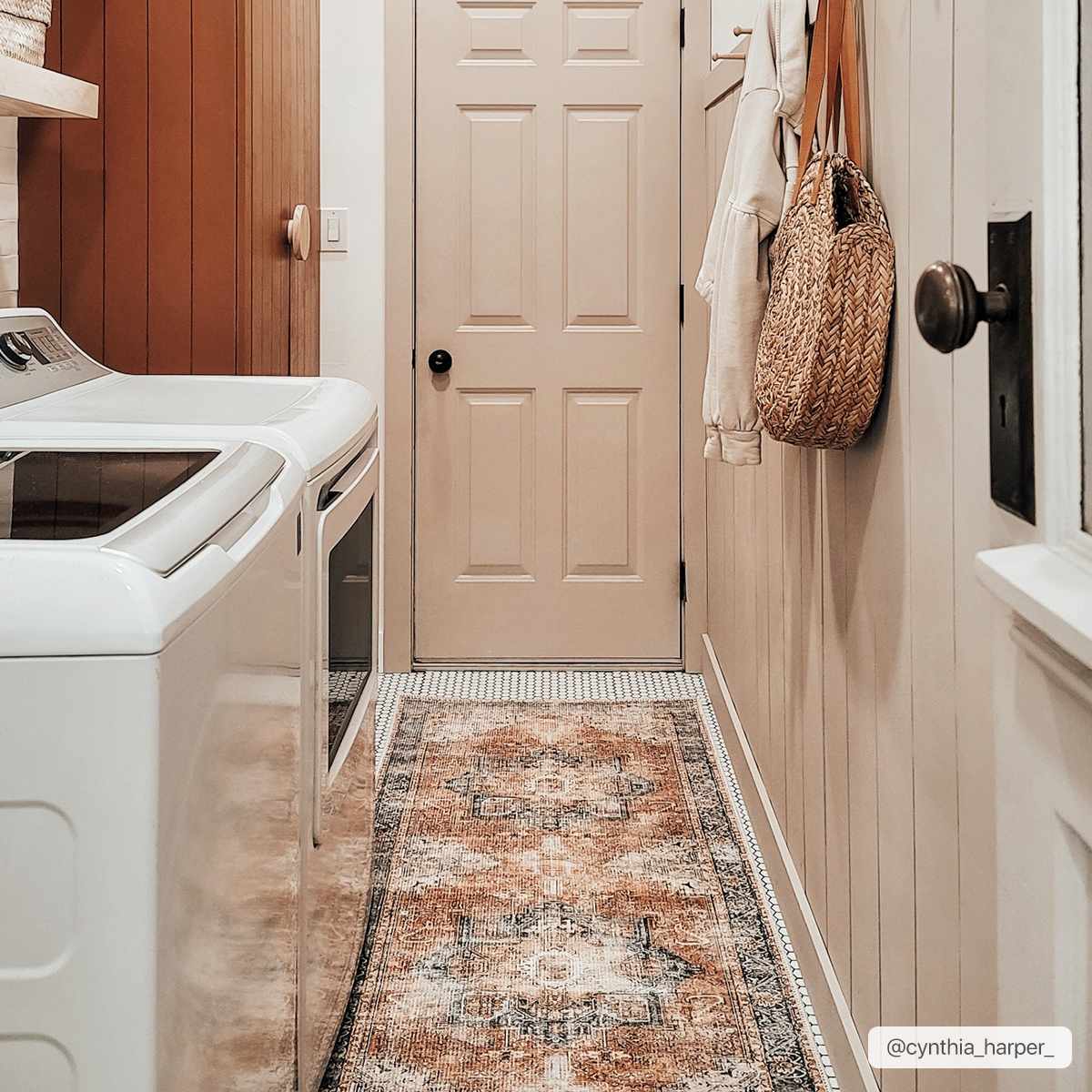 Rosman Distressed Washable Rug from PriceLows™