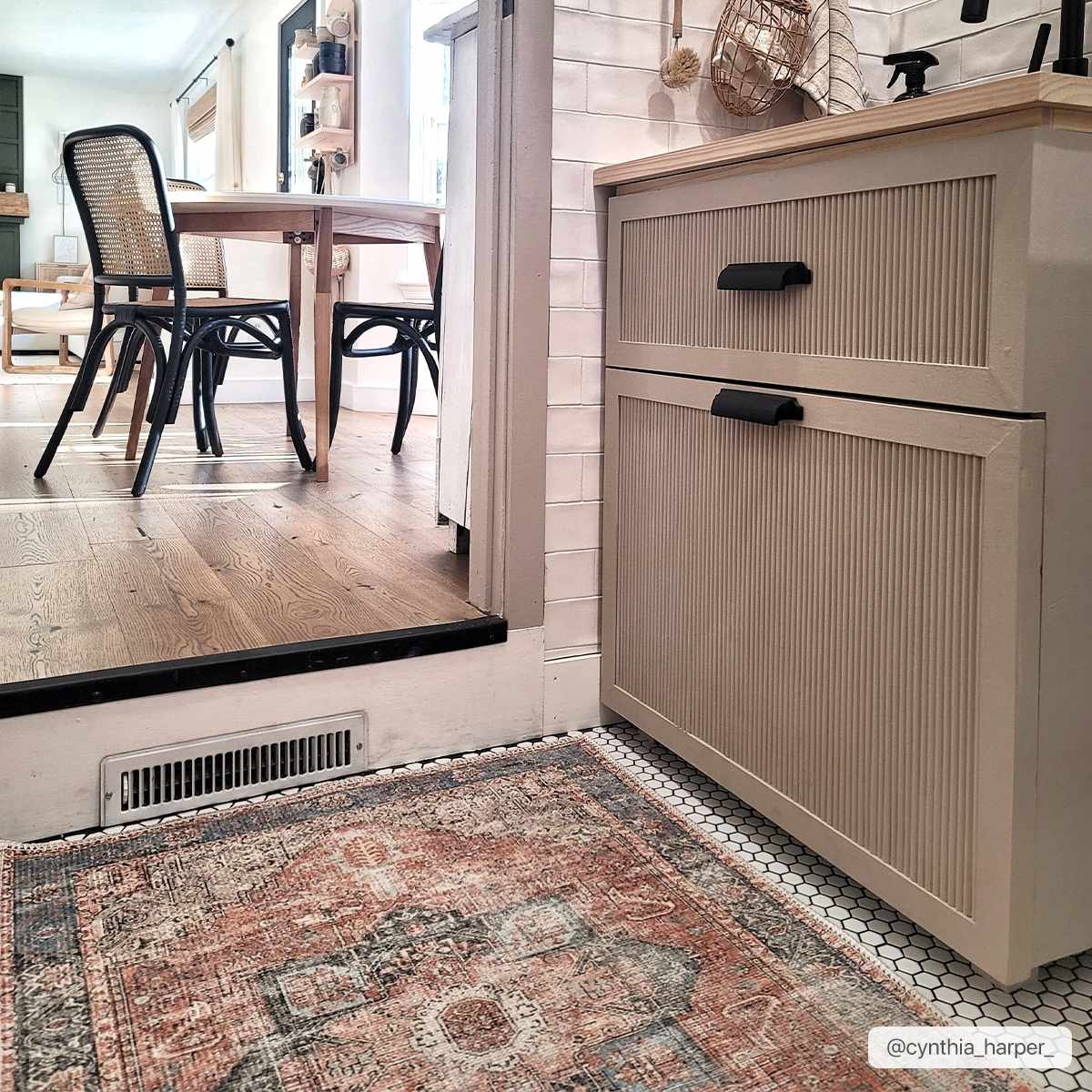 Rosman Distressed Washable Rug from PriceLows™