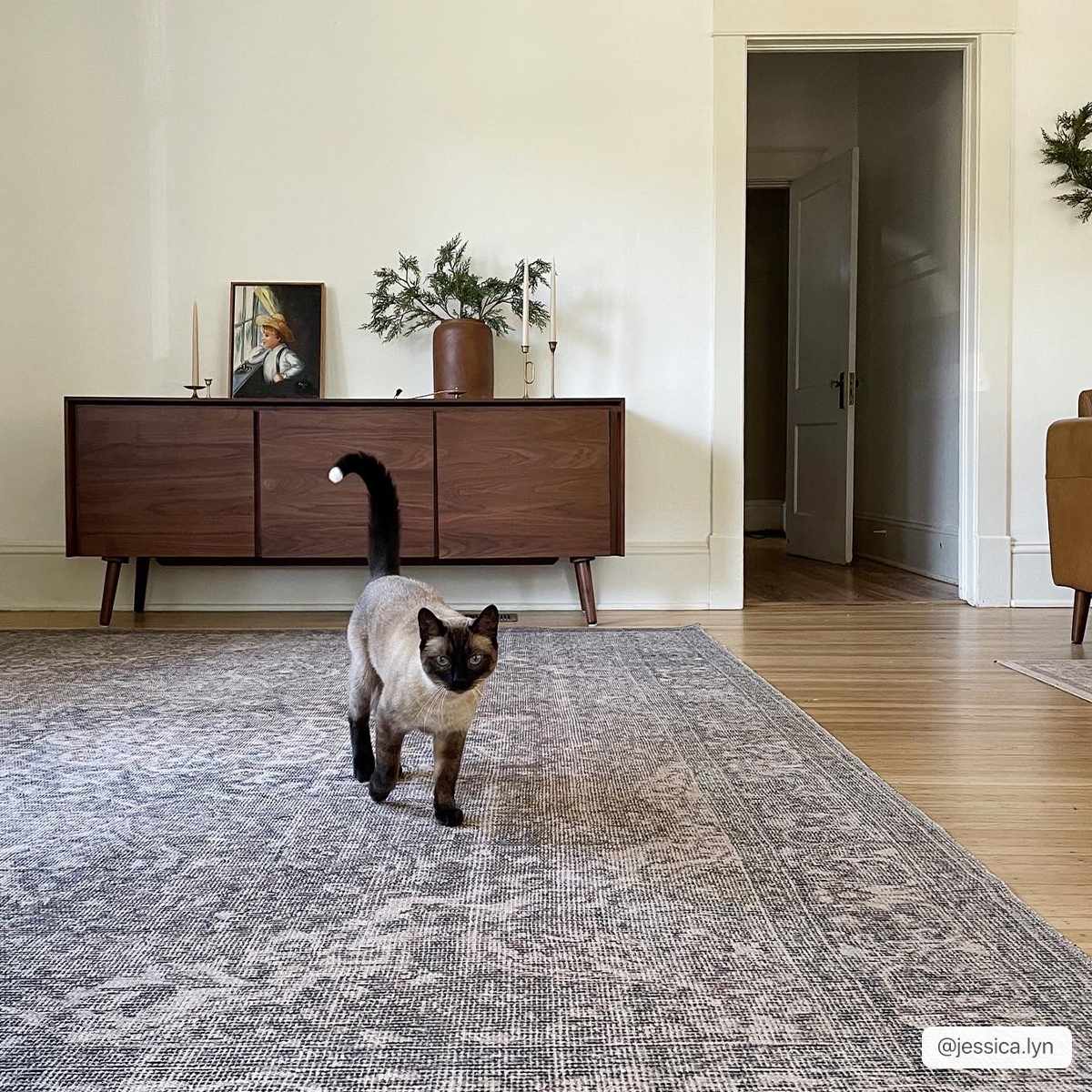 Dusty Sage Greenpoint Medallion Washable Area Rug from PriceLows™