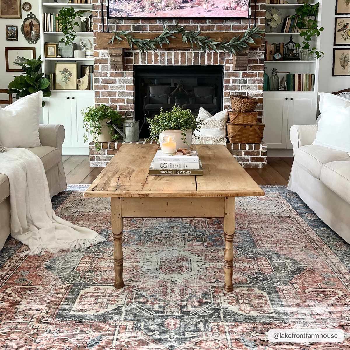 Rosman Distressed Washable Rug from PriceLows™