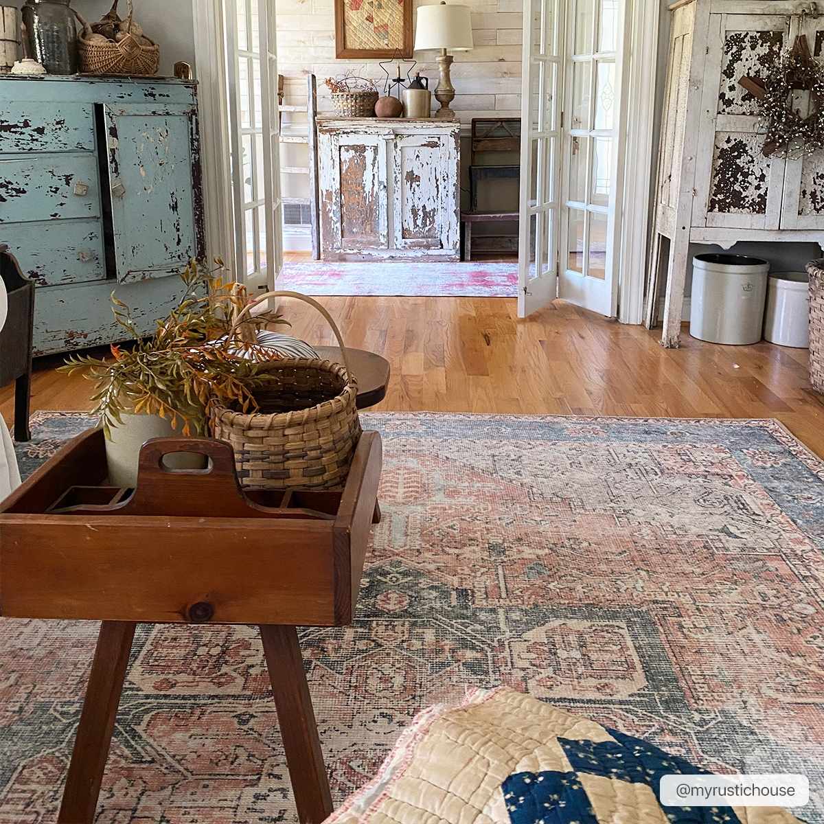 Rosman Distressed Washable Rug from PriceLows™