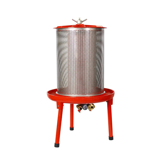 10-Gal Stainless Steel Hydraulic Fruit Wine Apple Press | 10 Gallon | Stainless Steel | Juicer