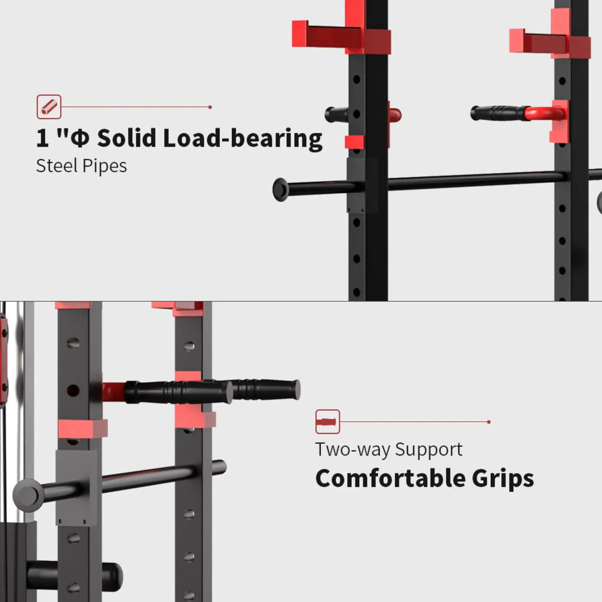 Power Squat Cage | 1000 Lb Capacity | Weight Bench Included | 19 Vertical Holes
