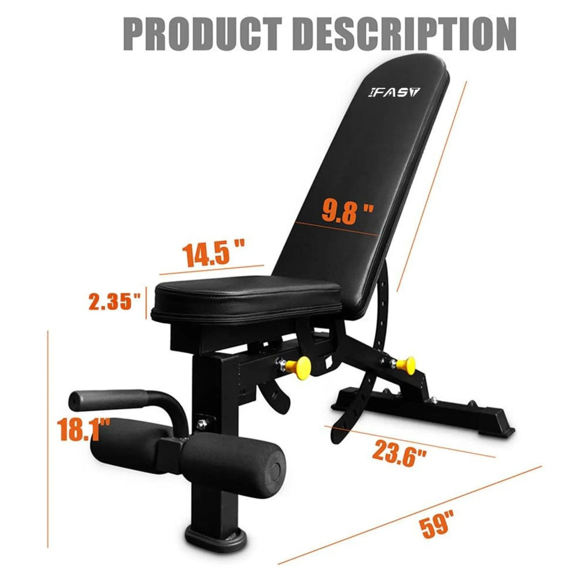 Power Squat Cage | 1000 Lb Capacity | Weight Bench Included | 19 Vertical Holes