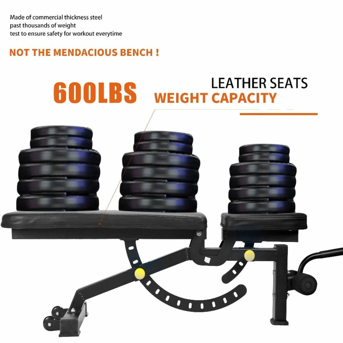 Power Squat Cage | 1000 Lb Capacity | Weight Bench Included | 19 Vertical Holes