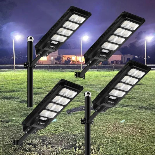 LED Solar Street Lights | 200W | 25000 Lumens | 4 Pack