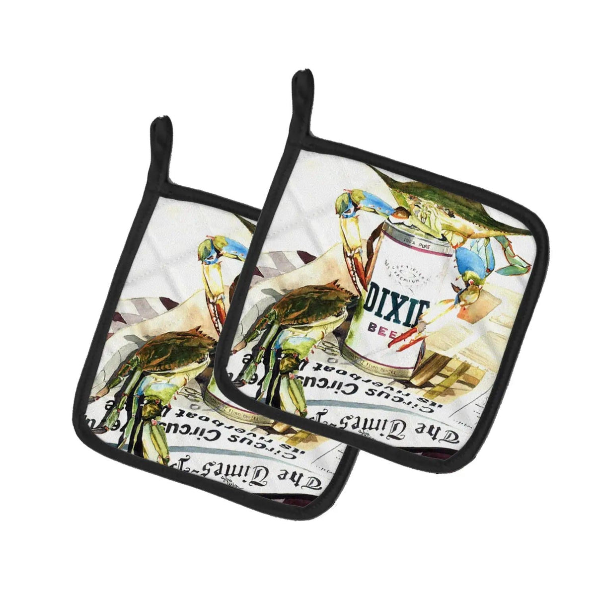 Pot Holder Set of 2 | Heat Resistant Quilted Hot Pads | 7.5 x 7.5 Inch | Dixie Beer
