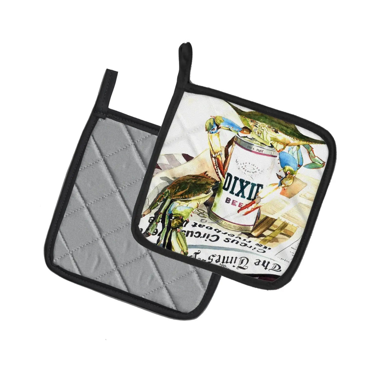 Pot Holder Set of 2 | Heat Resistant Quilted Hot Pads | 7.5 x 7.5 Inch | Dixie Beer