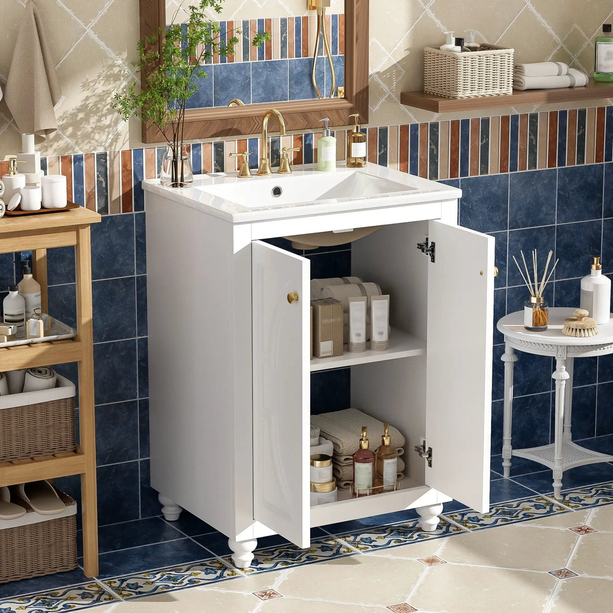 Bathroom Vanity | Soft Close Hinges | Back Open Design